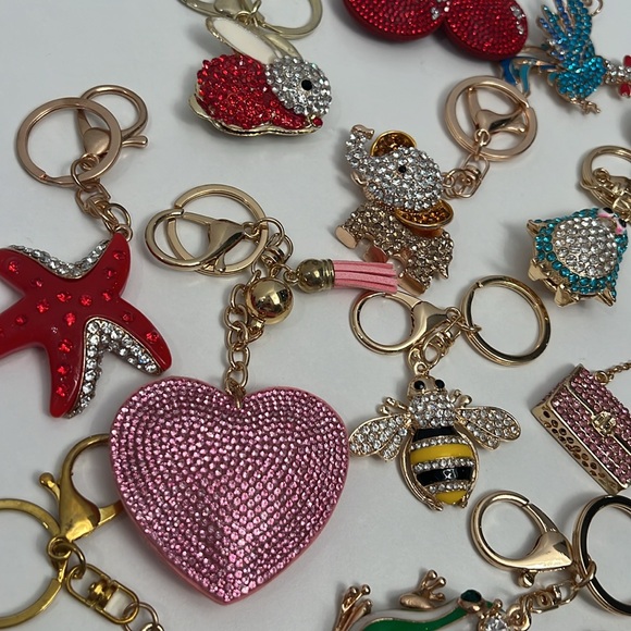 Bag Charms Key Chains Rhinestone Bag Charms - Picture 4 of 9